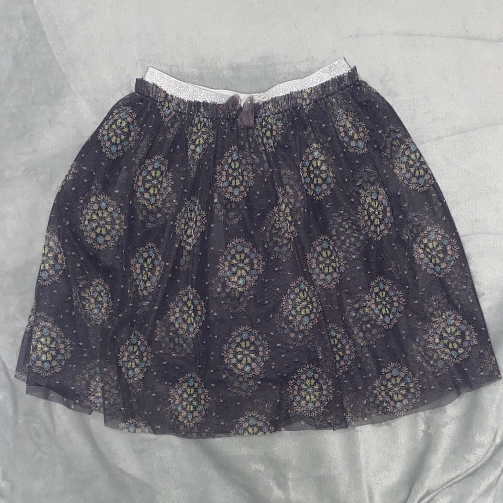 Black Skirt with Colorful Pattern